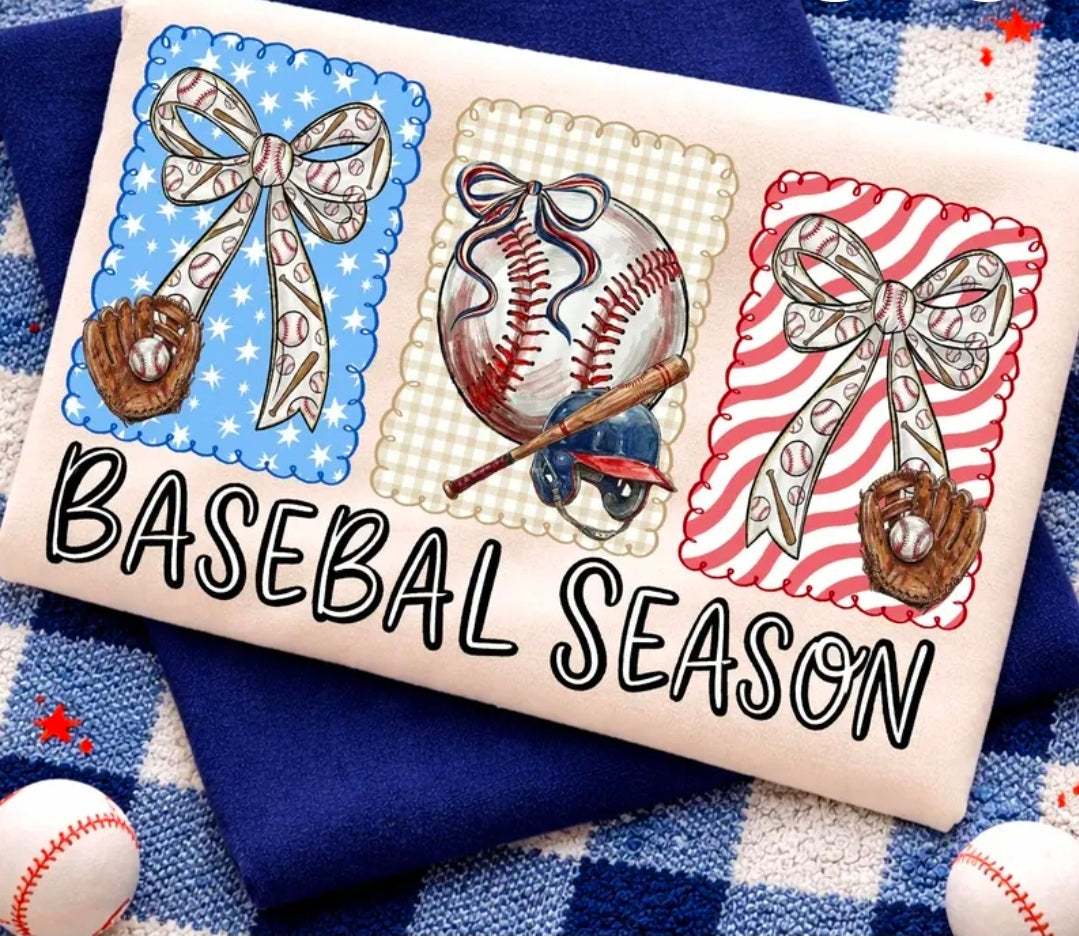 Baseball season tee