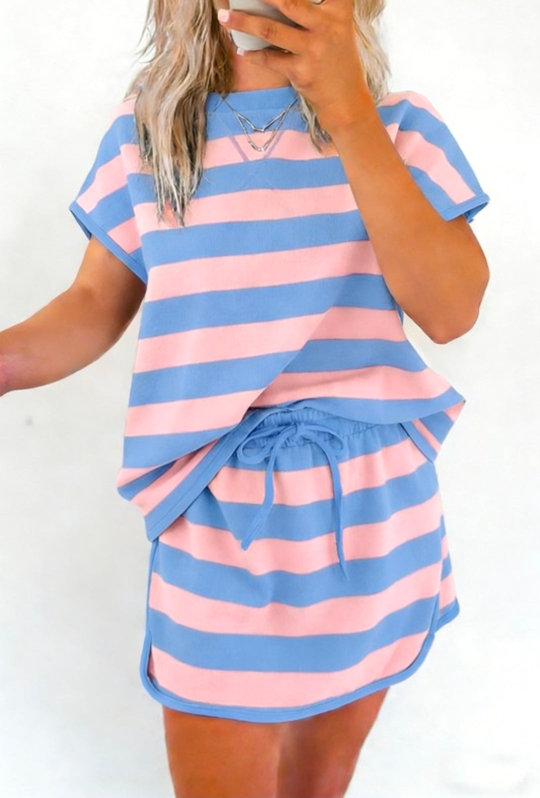 Blue pink strip set