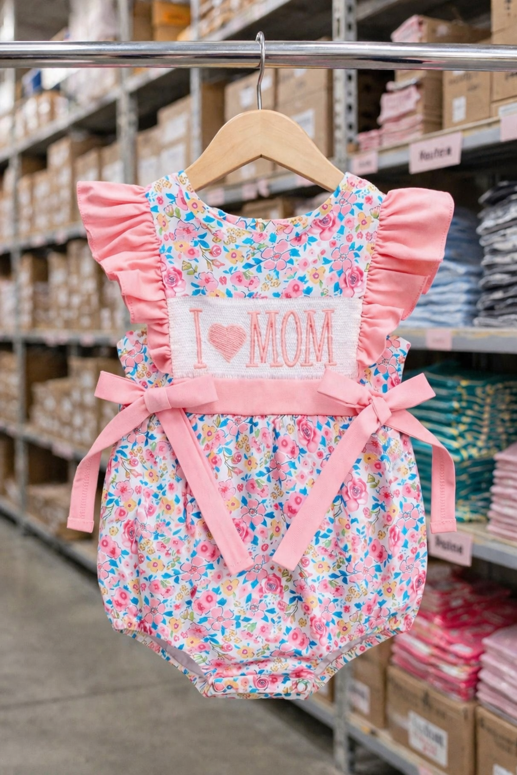 I love mom smocked bubble