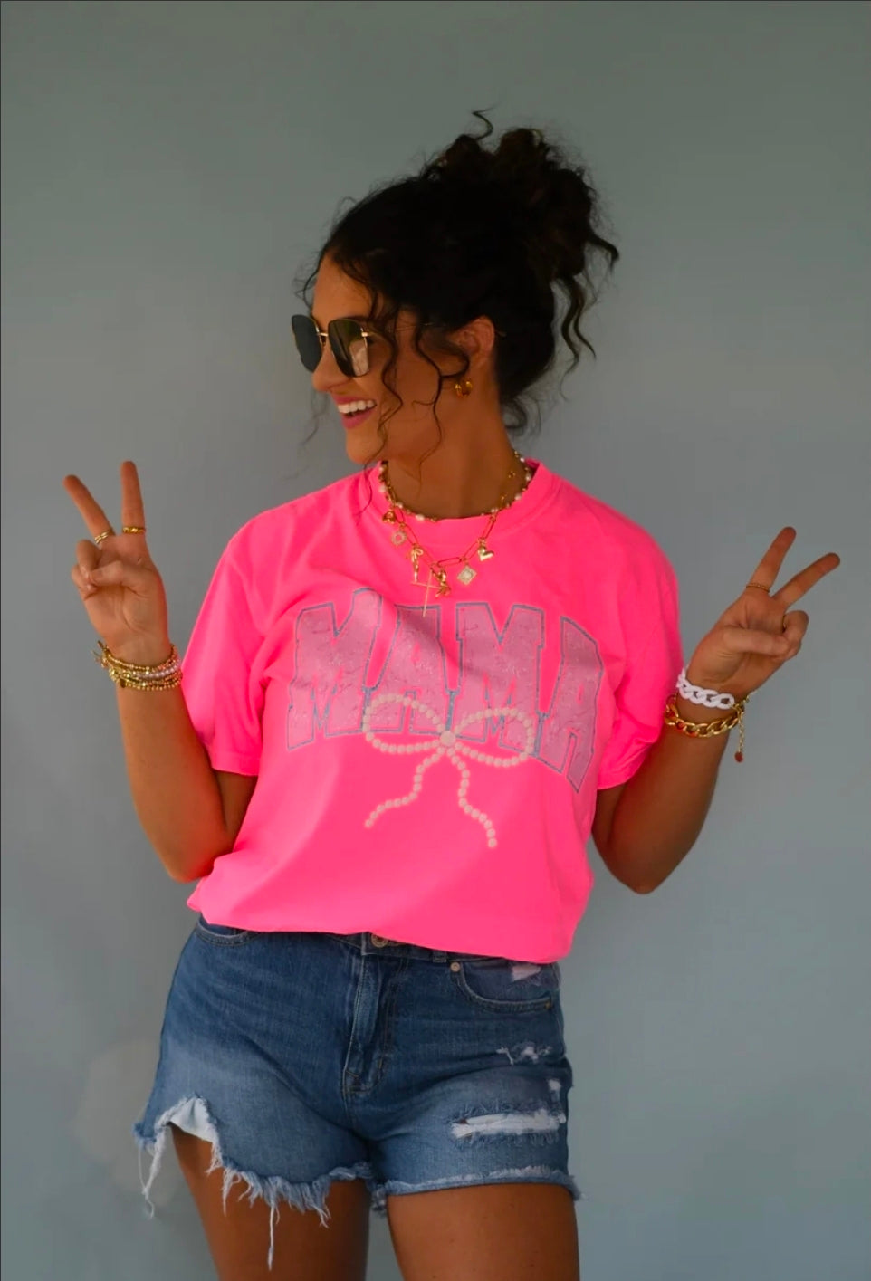 Neon Pink Mama Tee