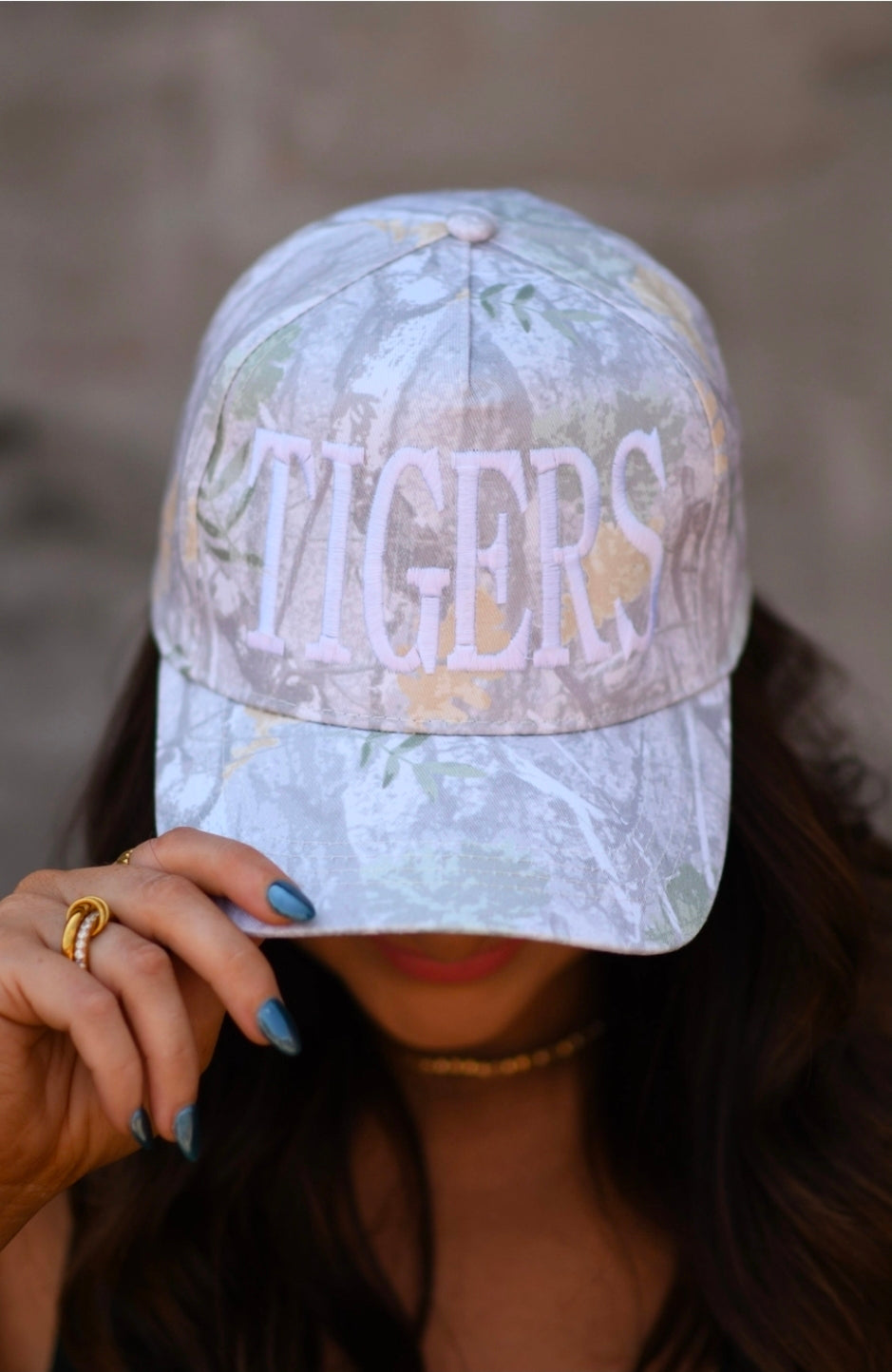 Custom White Camo Hat